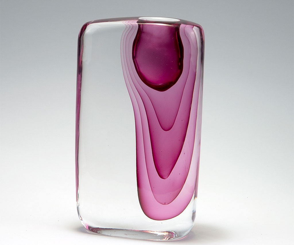 ヴェネチアガラス ジーノ・セネディス&C 花瓶 紫 アントニオ・ダ・ロス ( Venetian Glass Gino Cenedese&C Vase Purple Antonio Da Ros )